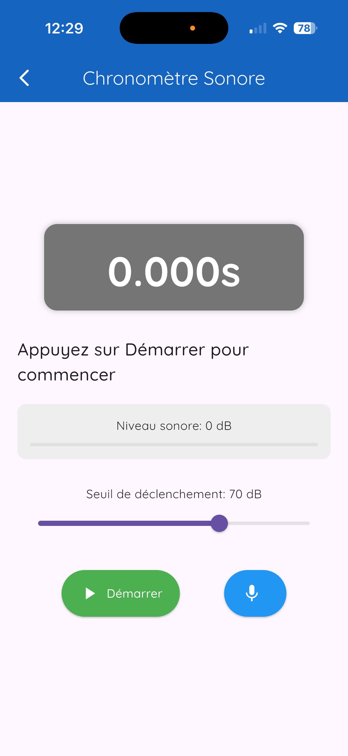 Sound stopwatch